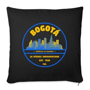 Bogotá Skyline Emblem - Sofa pillowcase 17,3'' x 17,3'' (45 x 45 cm) - black - Front