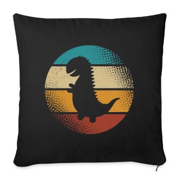 T-Rex - Housse de coussin décorative 45 x 45 cm - noir - Devant