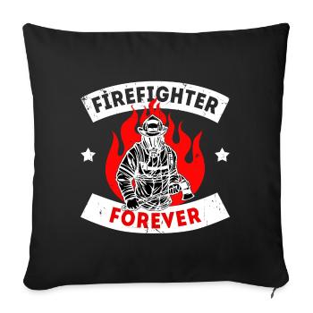 Professional Fire Brigade Firefighter Statement - Sofa pillowcase 17,3'' x 17,3'' (45 x 45 cm) - black - Front