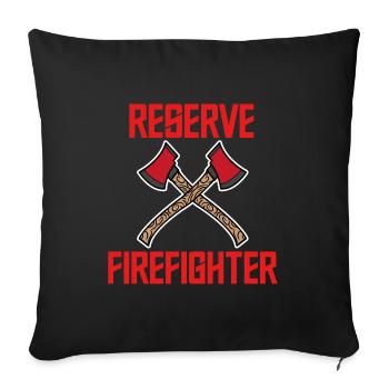 Énoncé des travaux d’extinction du sauveteur des pompiers - Housse de coussin décorative 45 x 45 cm - noir - Devant