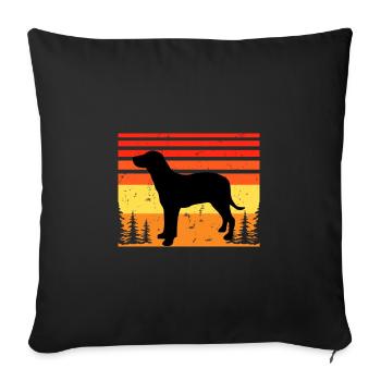 Grand Anglo Francais Blanc Et Noir Dog Lover - Sofa pillowcase 17,3'' x 17,3'' (45 x 45 cm) - black - Front