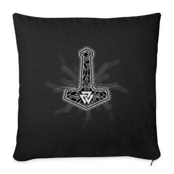 Mjölnir3 - Housse de coussin décorative 45 x 45 cm - noir - Devant