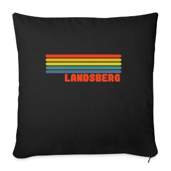 Landsberg - Sofakissenbezug 45 x 45 cm - Schwarz - Vorne
