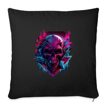 Skull Colorful Cloud - Sofakissenbezug 45 x 45 cm - Schwarz - Vorne