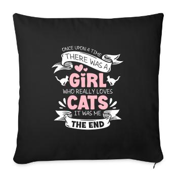 Cat Tiger Master - Sofa pillowcase 17,3'' x 17,3'' (45 x 45 cm) - black - Front