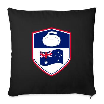 Australian Flag Curling Winter Ice Sport Australia - Sofa pillowcase 17,3'' x 17,3'' (45 x 45 cm) - black - Front
