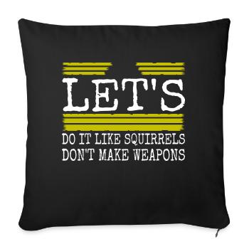 Symbole de la paix Cool colombe de la paix coeur 60s - Housse de coussin décorative 45 x 45 cm - noir - Devant