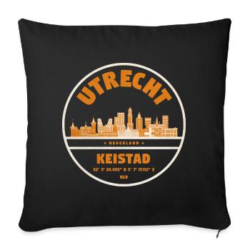 Utrecht Keistad Skyline Roundel - Sofa pillowcase 17,3'' x 17,3'' (45 x 45 cm) - black - Front