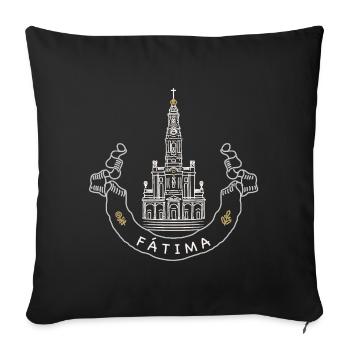 Fátima, Portugal, Sanctuaire, Basilique mineure - Housse de coussin décorative 45 x 45 cm - noir - Devant