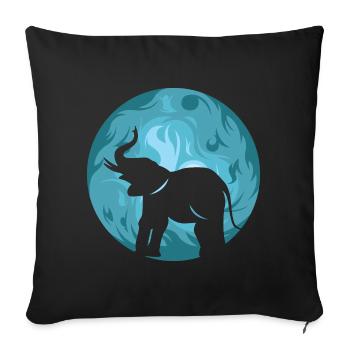 Mond Elefant Symbol Illustration Abendsonne Icon - Sofakissenbezug 45 x 45 cm - Schwarz - Vorne