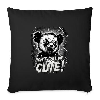 Don't call me cute - Sofa pillowcase 17,3'' x 17,3'' (45 x 45 cm) - black - Front