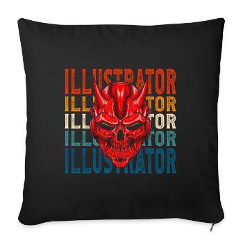 Designer Gestalter - Sofakissenbezug 45 x 45 cm - Schwarz - Vorne