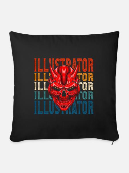 Designer Gestalter - Sofakissenbezug 45 x 45 cm - Schwarz