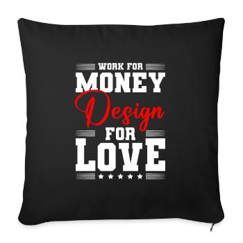 Designer Profession Artist - Sofa pillowcase 17,3'' x 17,3'' (45 x 45 cm) - black - Front