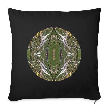 Nature Mandala Autumn in Nbg Kornburg - Sofa pillowcase 17,3'' x 17,3'' (45 x 45 cm) - black - Front