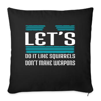 Déclaration de famille Contre-culture Humour heureux - Housse de coussin décorative 45 x 45 cm - noir - Devant