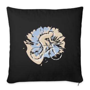 Your sport, your style! Cycling in a cool outfit - Sofa pillowcase 17,3'' x 17,3'' (45 x 45 cm) - black - Front