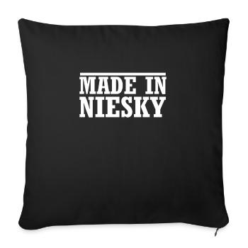 made in niesky - Sofakissenbezug 45 x 45 cm - Schwarz - Vorne