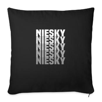 niesky - Sofakissenbezug 45 x 45 cm - Schwarz - Vorne