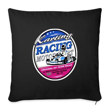 GoKart - Karting - Kart - Go Kart - Sofa pillowcase 17,3'' x 17,3'' (45 x 45 cm) - black - Front