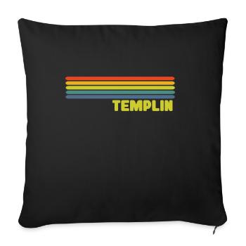 Templin - Sofakissenbezug 45 x 45 cm - Schwarz - Vorne