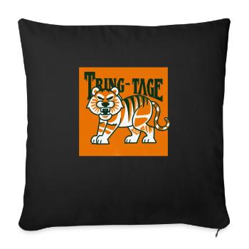 Tring Days Tigre - Housse de coussin décorative 45 x 45 cm - noir - Devant