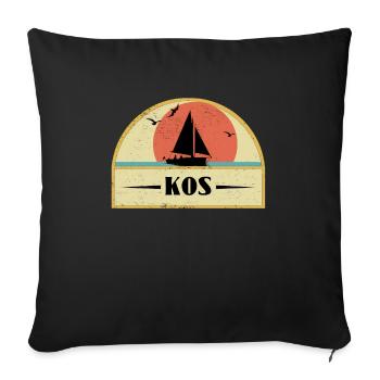 Kos - Sofakissenbezug 45 x 45 cm - Schwarz - Vorne