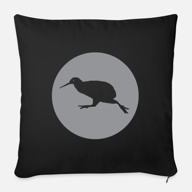 KIWI - Vogel - Neuseeland - Sofakissenbezug 45 x 45 cm - Schwarz