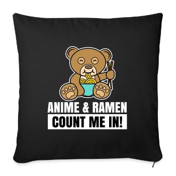 Cartoon Japan Déclaration Anime Manga Pop Culture - Housse de coussin décorative 45 x 45 cm - noir - Devant