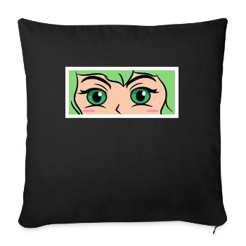 Anime Cartoon Comic Manga Cosplay Nerdy - Sofa pillowcase 17,3'' x 17,3'' (45 x 45 cm) - black - Front