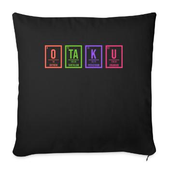 Otaku Pop Culture Manga Anime Kanji Disant Japonais - Housse de coussin décorative 45 x 45 cm - noir - Devant