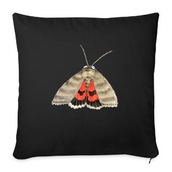 red underwing - Sofa pillowcase 17,3'' x 17,3'' (45 x 45 cm) - black - Front