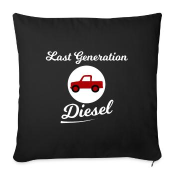 Les tout derniers véhicules diesel - Housse de coussin décorative 45 x 45 cm - noir - Devant
