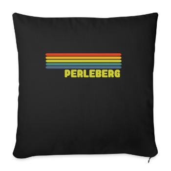 Perleberg - Sofakissenbezug 45 x 45 cm - Schwarz - Vorne