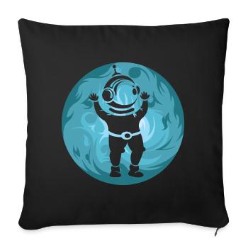 Astronaut moon Cosmos Mond space Symbol - Sofakissenbezug 45 x 45 cm - Schwarz - Vorne