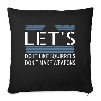 Statement Dove of Peace Peace Sign Birthday Pride - Sofa pillowcase 17,3'' x 17,3'' (45 x 45 cm) - black - Front
