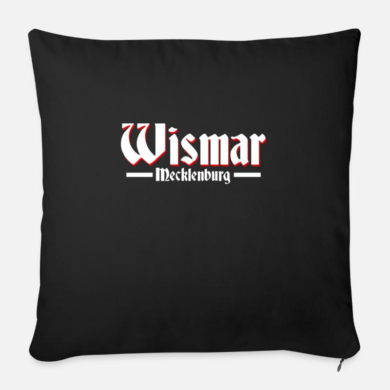 Wismar - Sofakissenbezug 45 x 45 cm - Schwarz