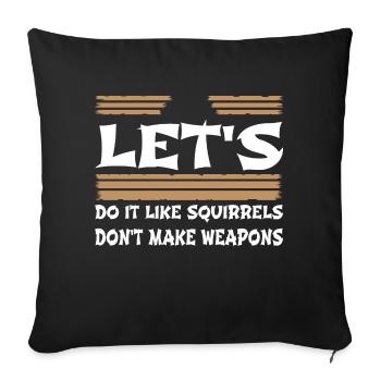 coeur paix signe cadeau paix pour paris enfant - Housse de coussin décorative 45 x 45 cm - noir - Devant