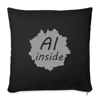 L’IA arrive - Housse de coussin décorative 45 x 45 cm - noir - Devant