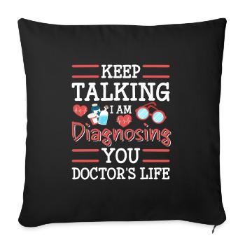 Médecins hospitaliers - Housse de coussin décorative 45 x 45 cm - noir - Devant