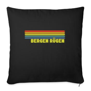 Bergen Rügen - Sofakissenbezug 45 x 45 cm - Schwarz - Vorne