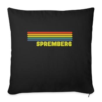 Spremberg - Sofakissenbezug 45 x 45 cm - Schwarz - Vorne