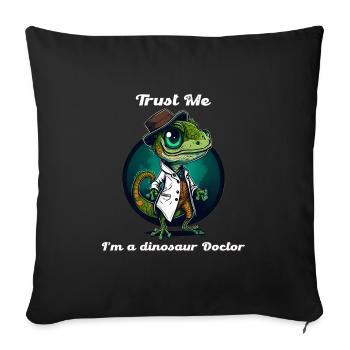 Cadeau drôle et cool pour le médecin. - Housse de coussin décorative 45 x 45 cm - noir - Devant