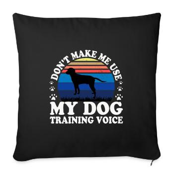 Anglo Francais de Petite Venerie Hundesilhouette - Sofakissenbezug 45 x 45 cm - Schwarz - Vorne