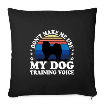 American Eskimo Dog Love Silhouette Vintage Sunset - Housse de coussin décorative 45 x 45 cm - noir - Devant