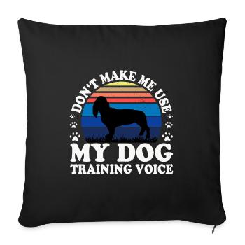 Basset Artesien Normand Dog Silhouette Retro Sun - Sofa pillowcase 17,3'' x 17,3'' (45 x 45 cm) - black - Front