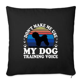 Bichon Frise Dog Lover Silhouette Vintage Sunset - Housse de coussin décorative 45 x 45 cm - noir - Devant