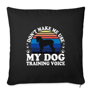 Schwarz Russian Terrier Hund Silhouette Retro Sonnenuntergang - Sofakissenbezug 45 x 45 cm - Schwarz - Vorne