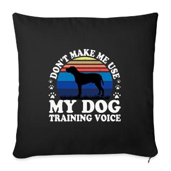 Braque Du Bourbonnais Chien Silhouette Rétro Coucher de Soleil - Housse de coussin décorative 45 x 45 cm - noir - Devant