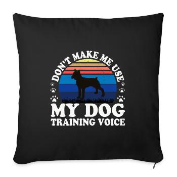 Boxer Dog Silhouette Vintage Sunset for Dog Lovers - Sofa pillowcase 17,3'' x 17,3'' (45 x 45 cm) - black - Front